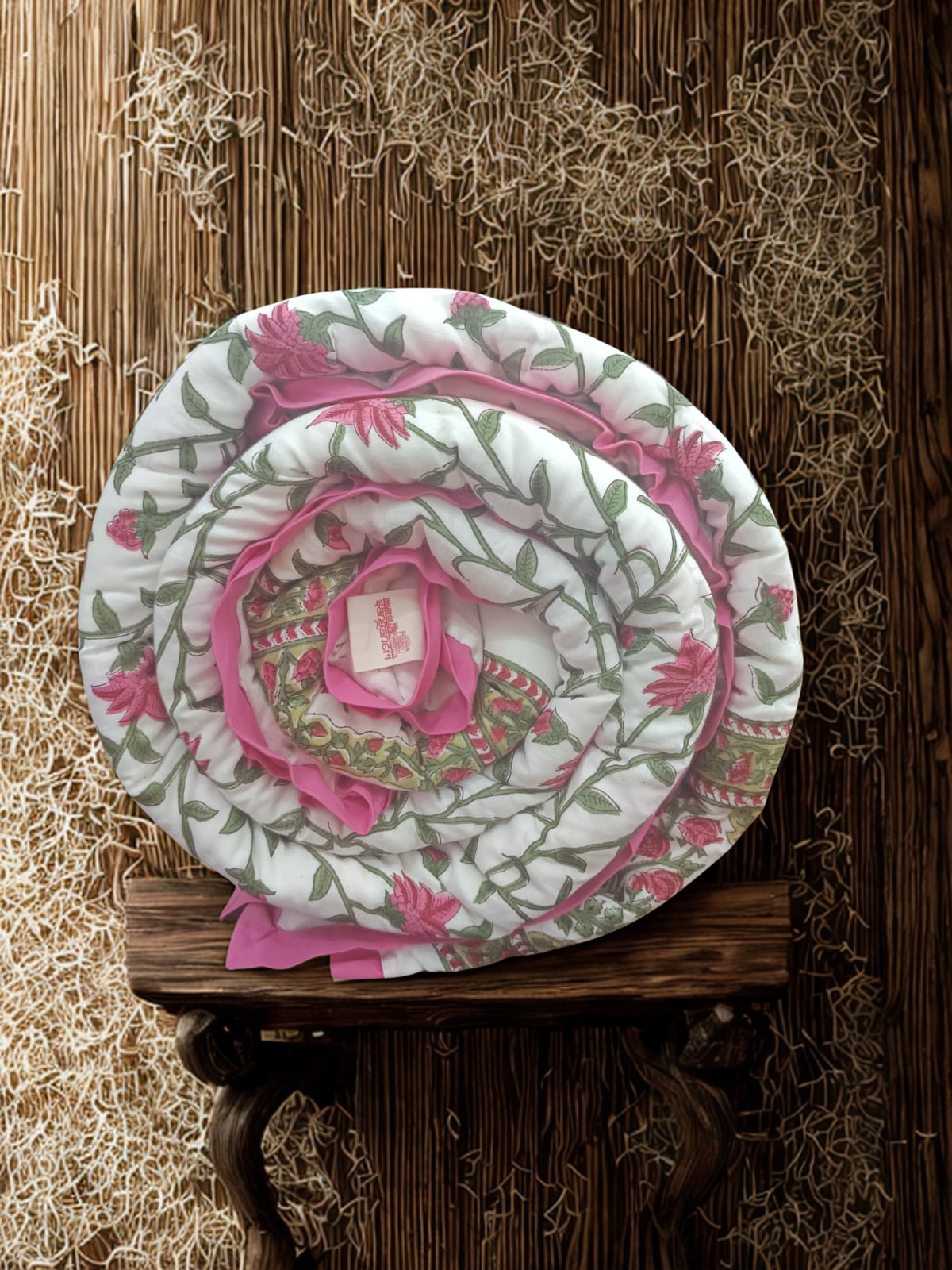 Rani Green Bagh Reversible Mulmul Cotton Quilt