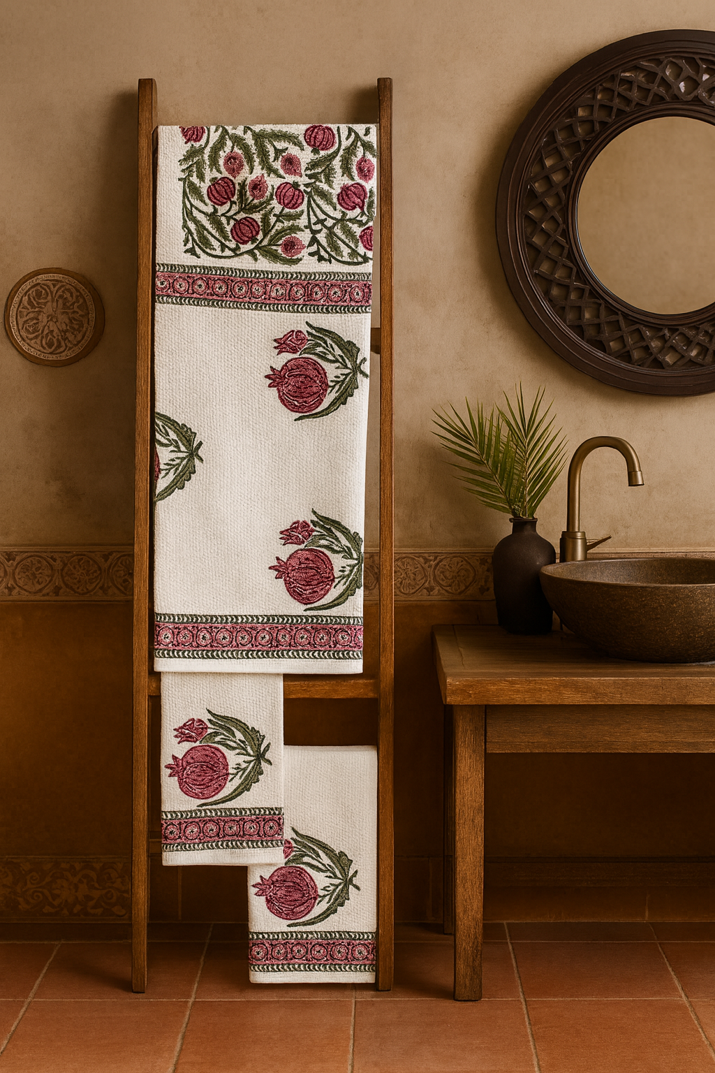 Anaar Bathrobe and Towel set