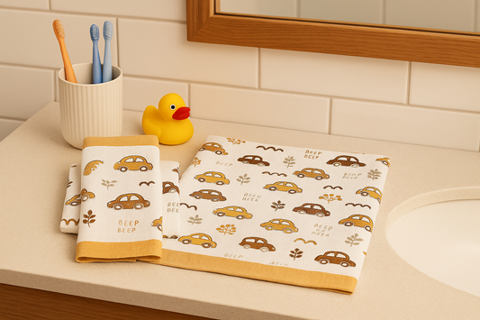 Kids Bath Towel - Roadways