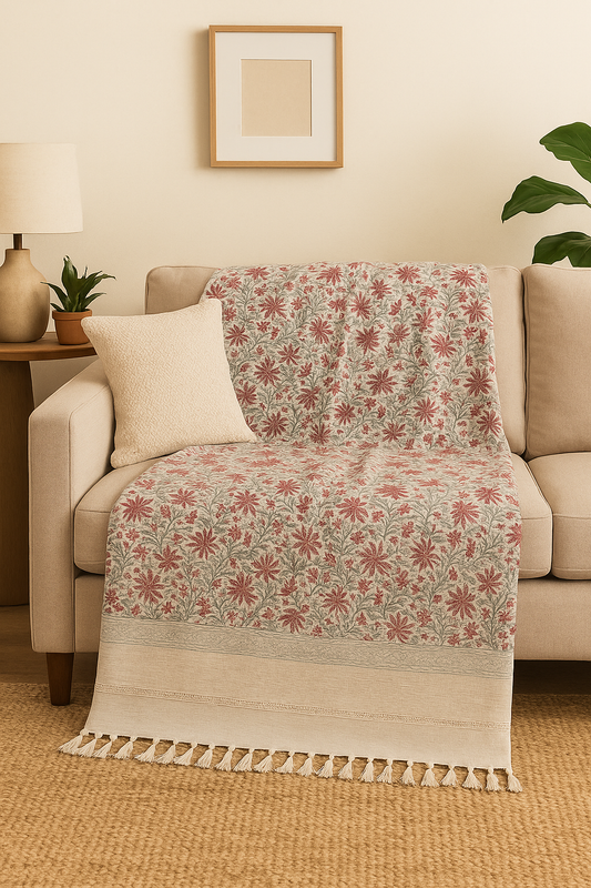 Anaar Bagh Tassel Throw