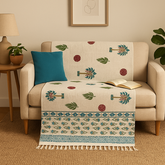 Neel Khajuri Tassel Throw