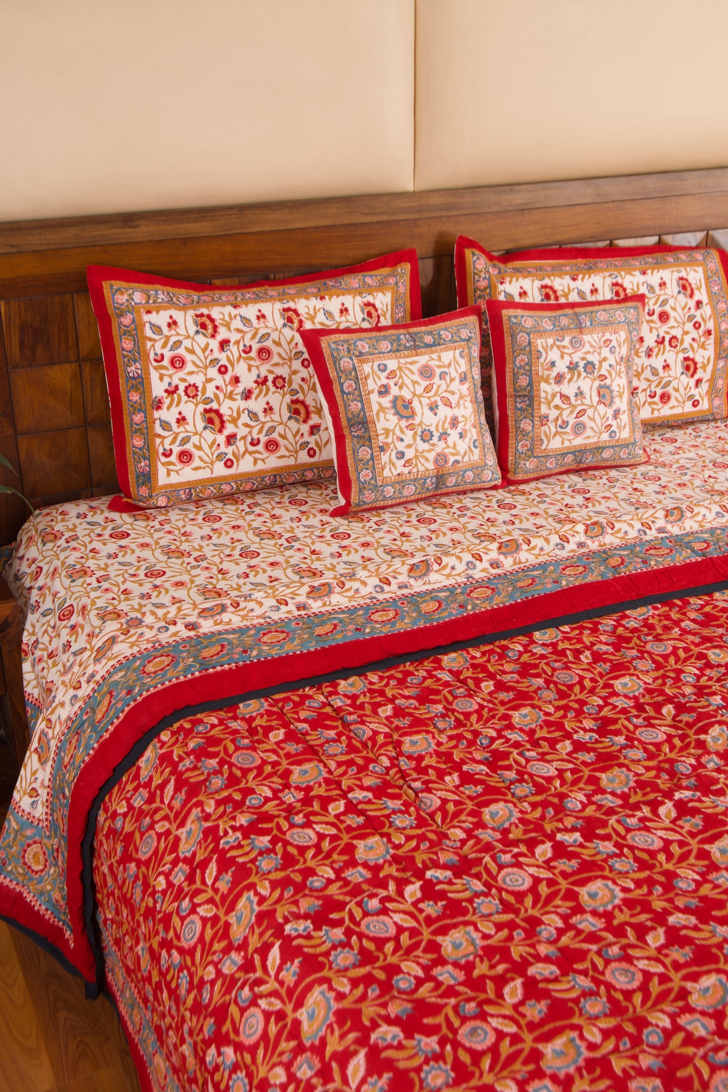 Shalimar Reversible Mulmul Cotton Quilt-King Size