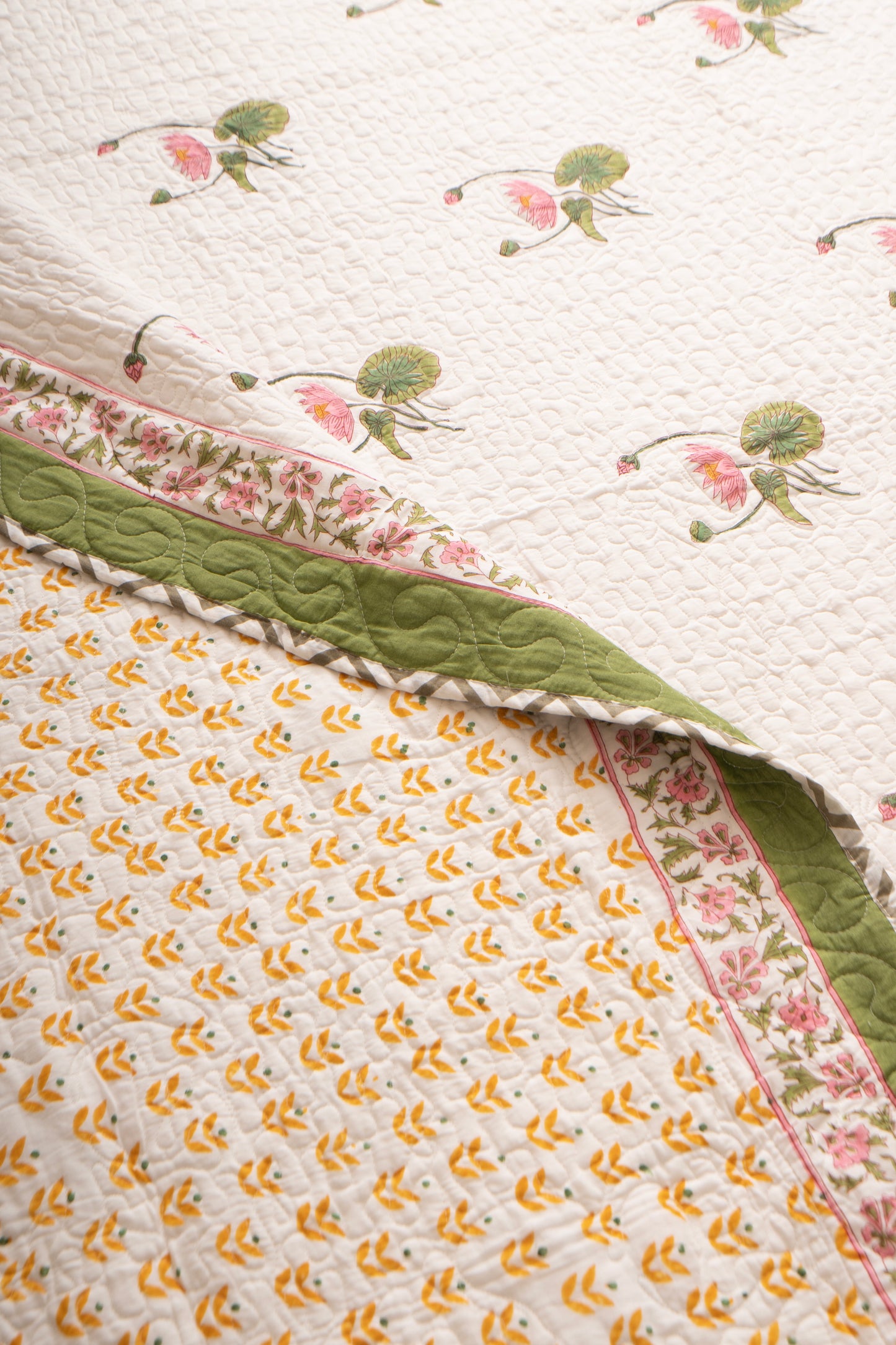 Kamal Ras Quilted Reversible Bedcover
