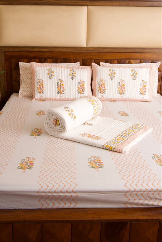Guldasta Bedsheet & Bedcover Set