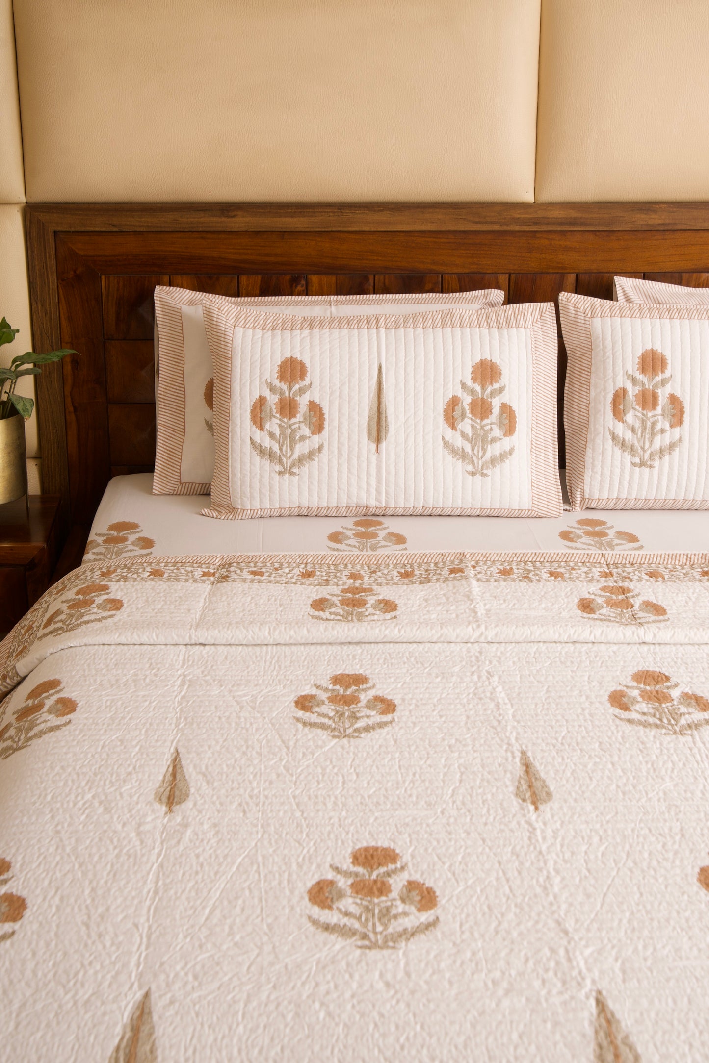 Rusty Poppy Bedsheet & Bedcover Set