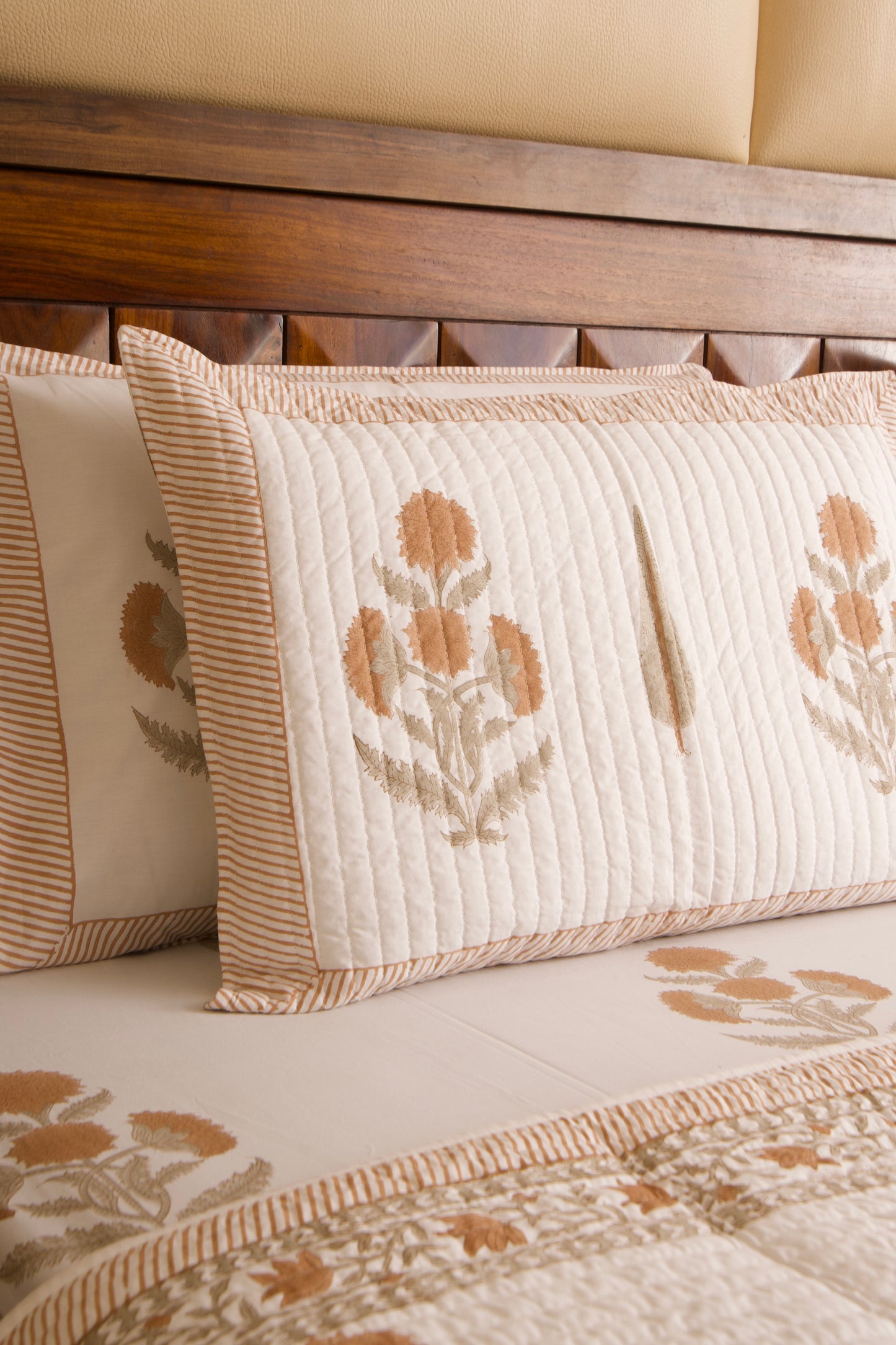 Rusty Poppy Quilted Bedcover