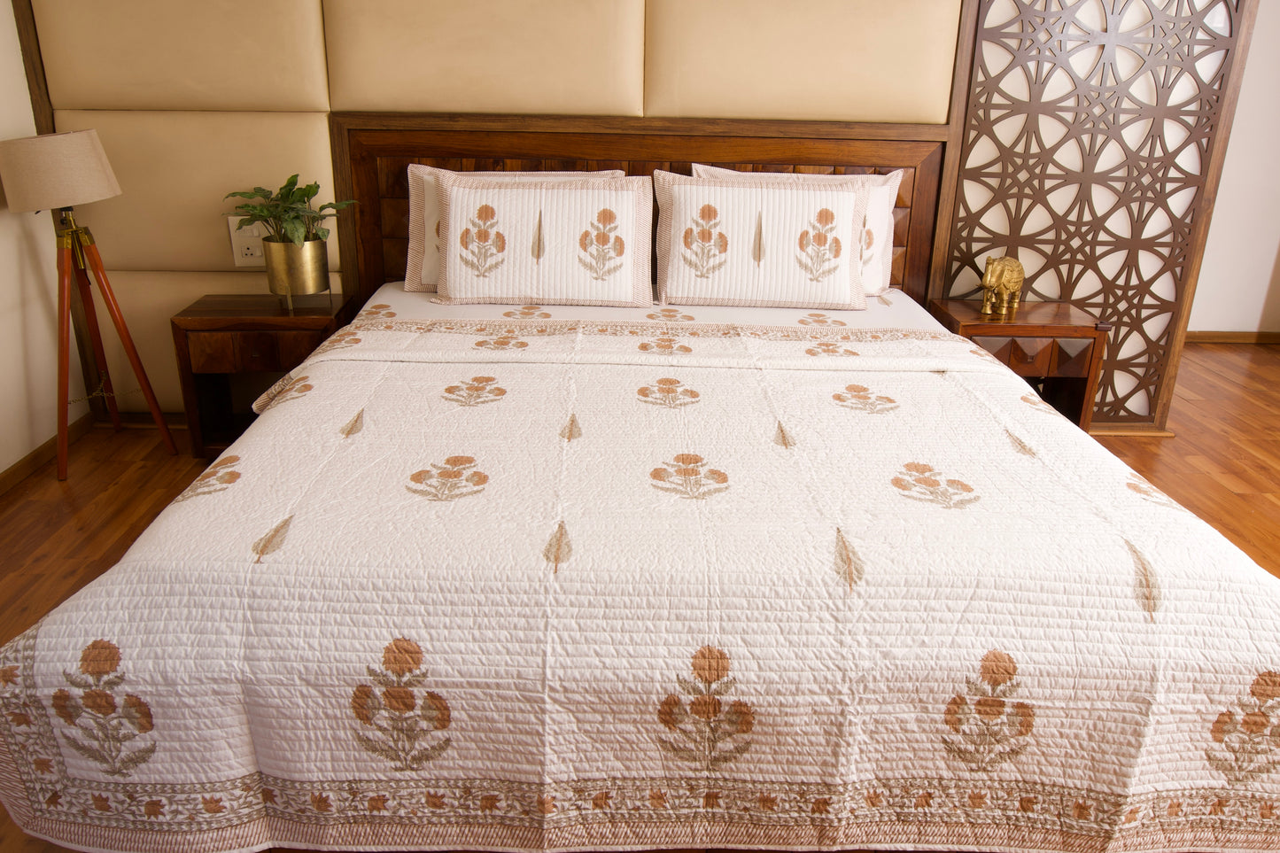 Rusty Poppy Bedsheet & Bedcover Set