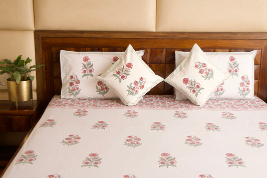 Hibiscus Percale Cotton Bedsheet