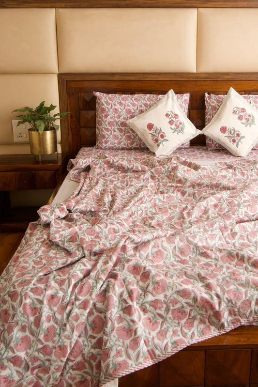 Organic Mulmul Cotton Dohar AC Blanket - Hibiscus