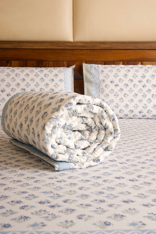 Anokha Chota Buta Reversible Mulmul Cotton Quilt-King Size