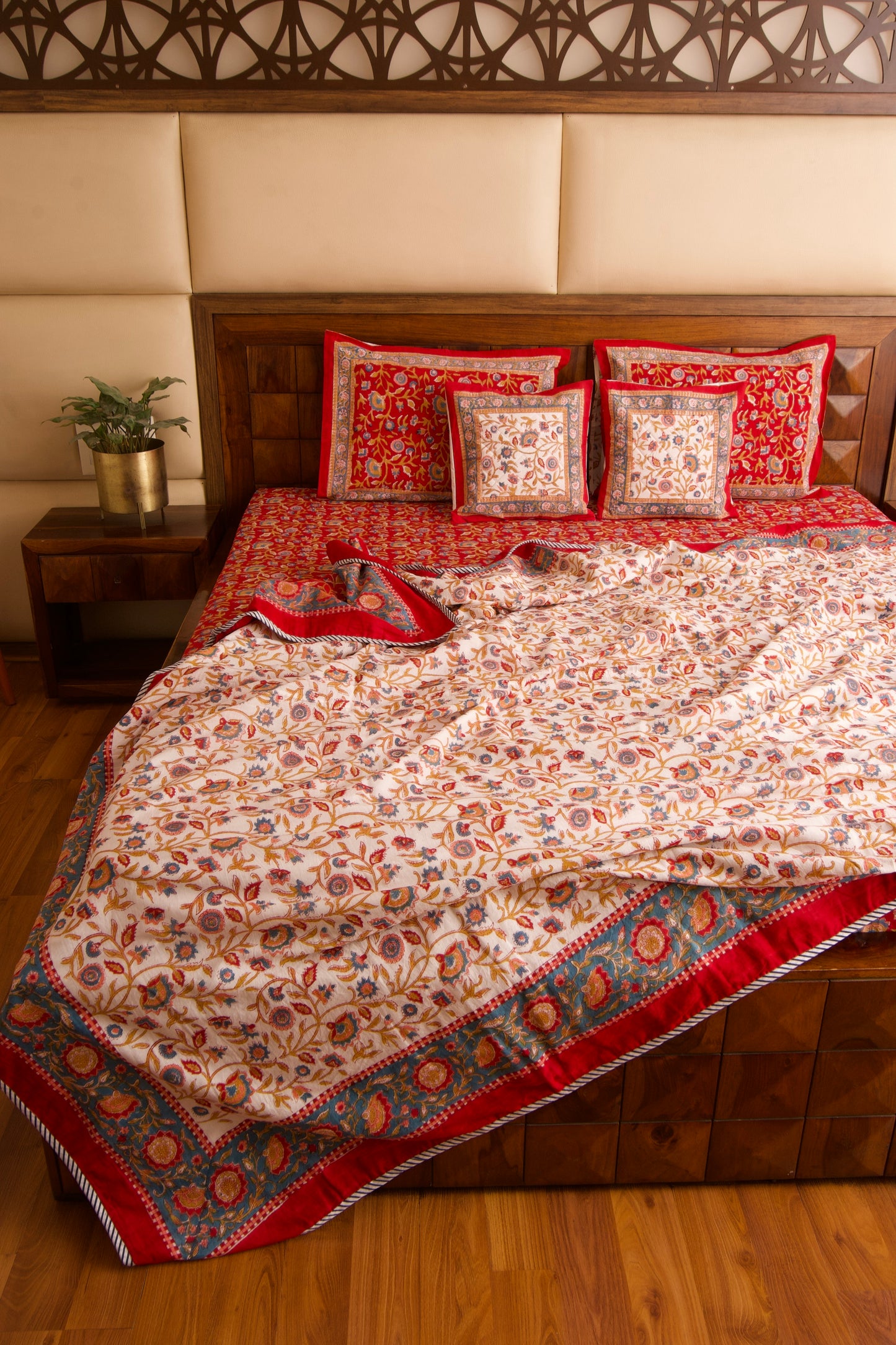 Organic Mulmul Cotton Dohar AC Blanket - Shalimar