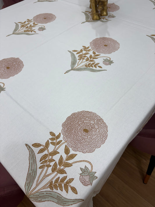 Peach Marigold Table Cover