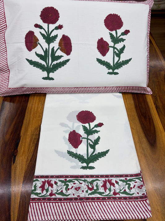 Laal Ishq Percale Cotton Bedsheet