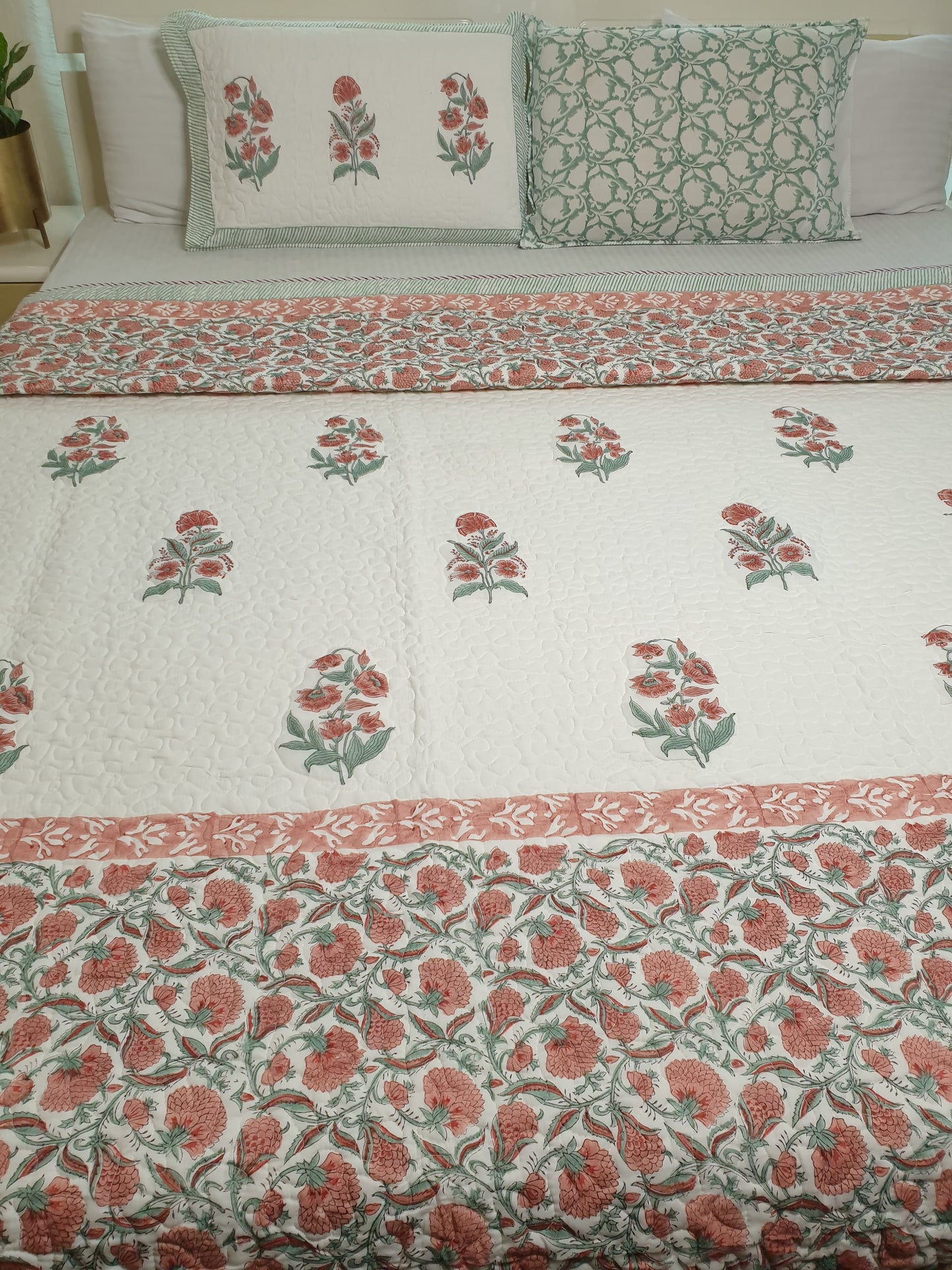 Hibiscus Quilted Bedcover
