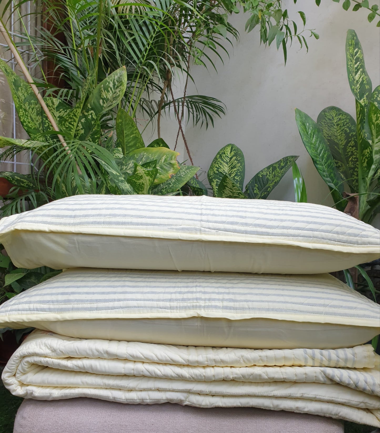 Lime Jasmine Persian Quilted Luxury Bedcover