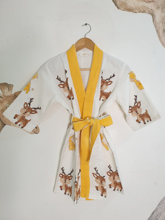 Kids Bathrobe- Spotted Deer