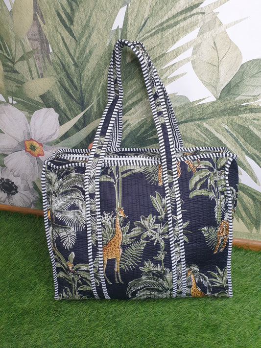 Black Forest Zipper Tote Bag