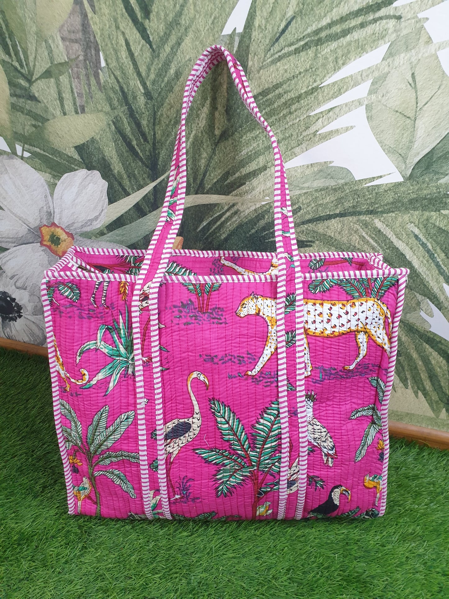 Pink Panther Zipper Tote Bag & Pouch Set