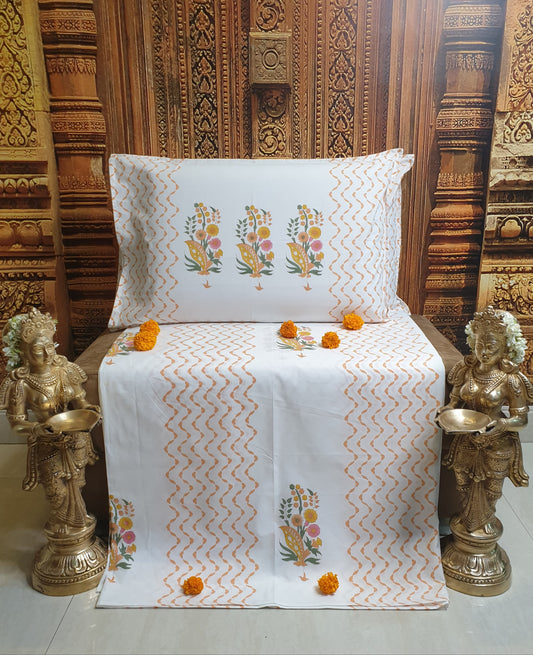 Guldasta Percale Cotton Bedsheet