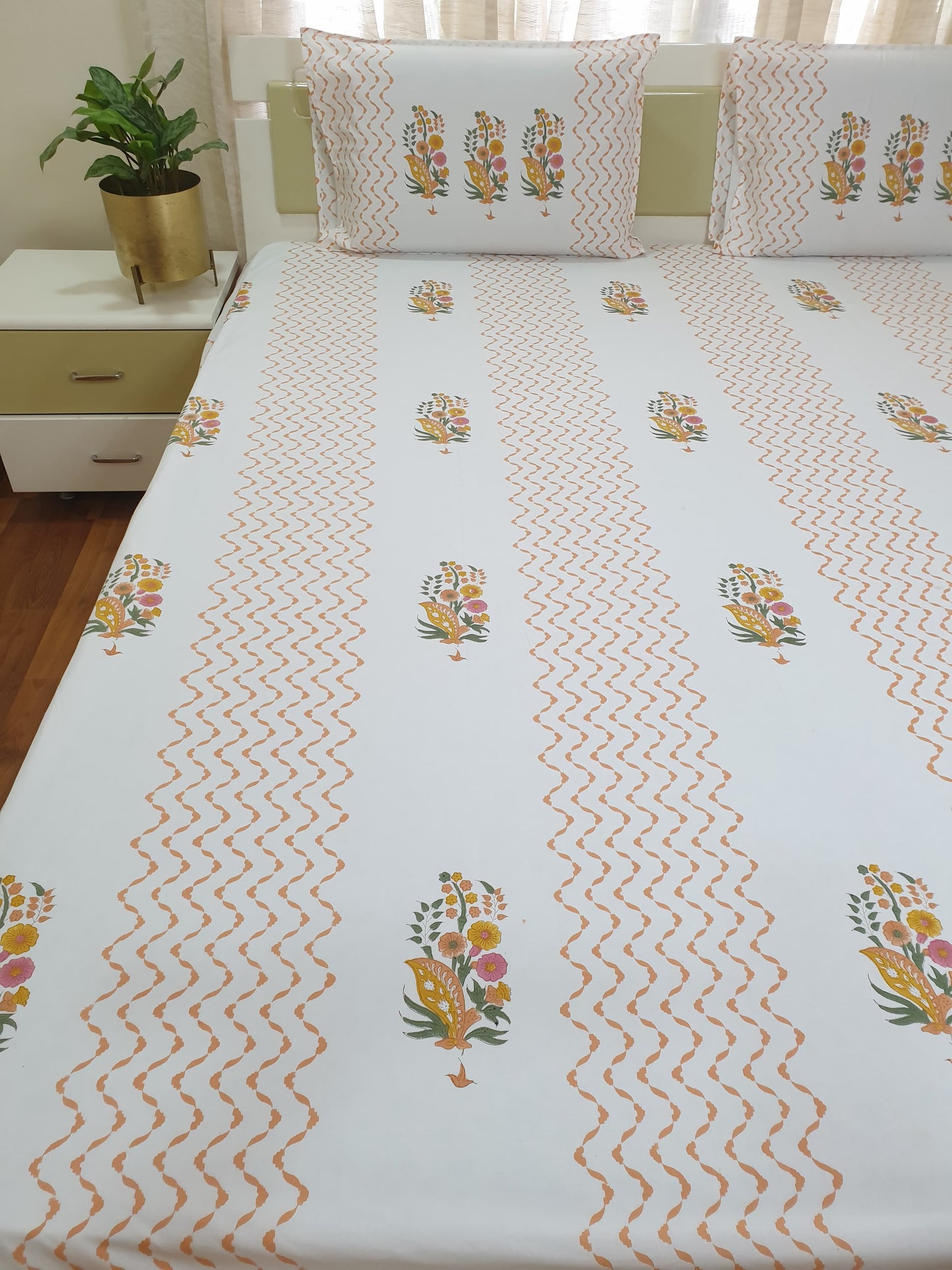 Guldasta Percale Cotton Bedsheet