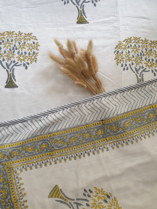 Organic Mulmul Cotton Dohar AC Blanket - Tree of Life