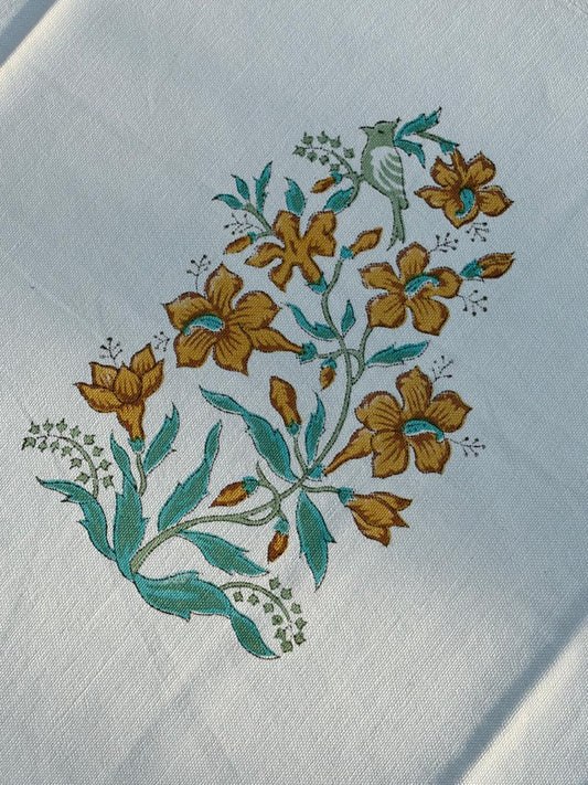 Turquoise Mustard Baagh Table Runner