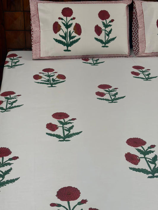 Laal Ishq Percale Cotton Bedsheet