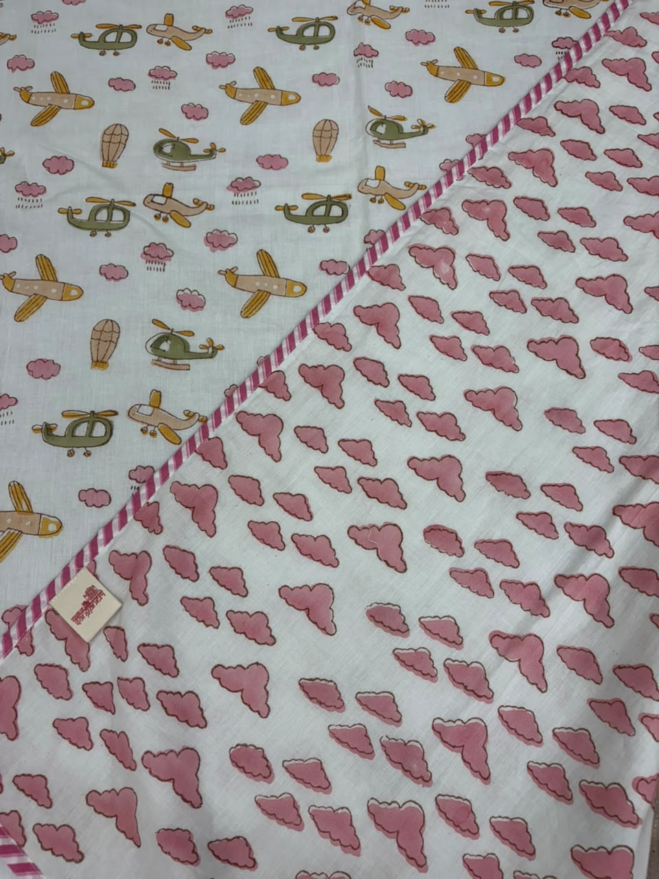 Kids Mulmul Dohar- Airways Pink