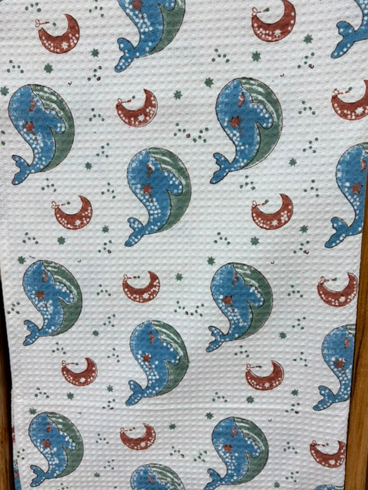 Kids Bath Towel Set - Moon Whale