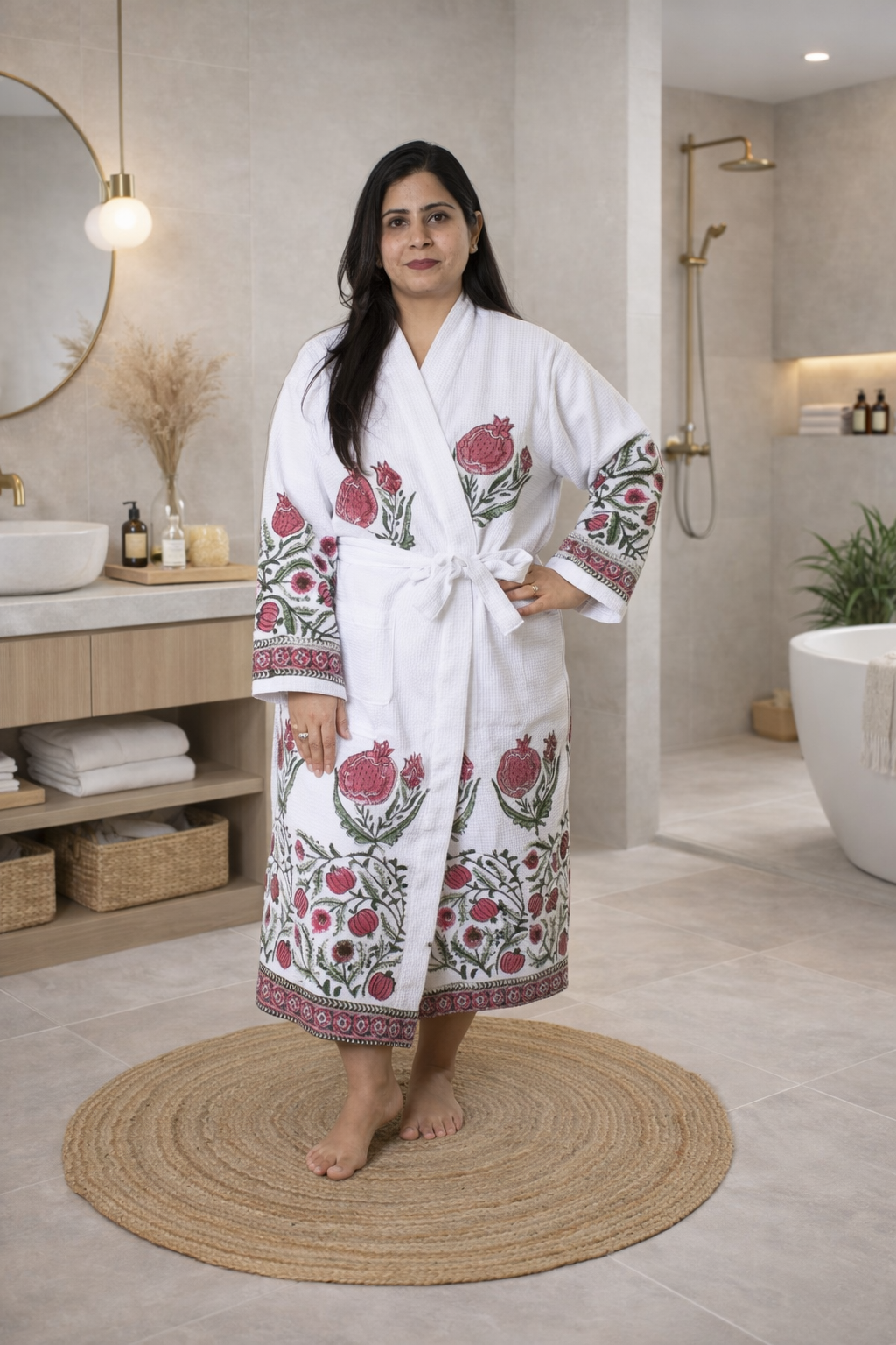 Anaar Bathrobe and Towel set