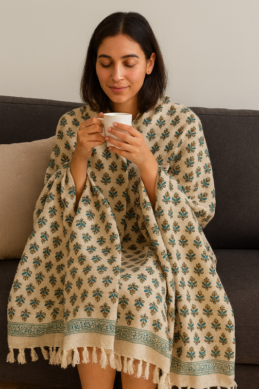 Chota Phool Tassel Throw