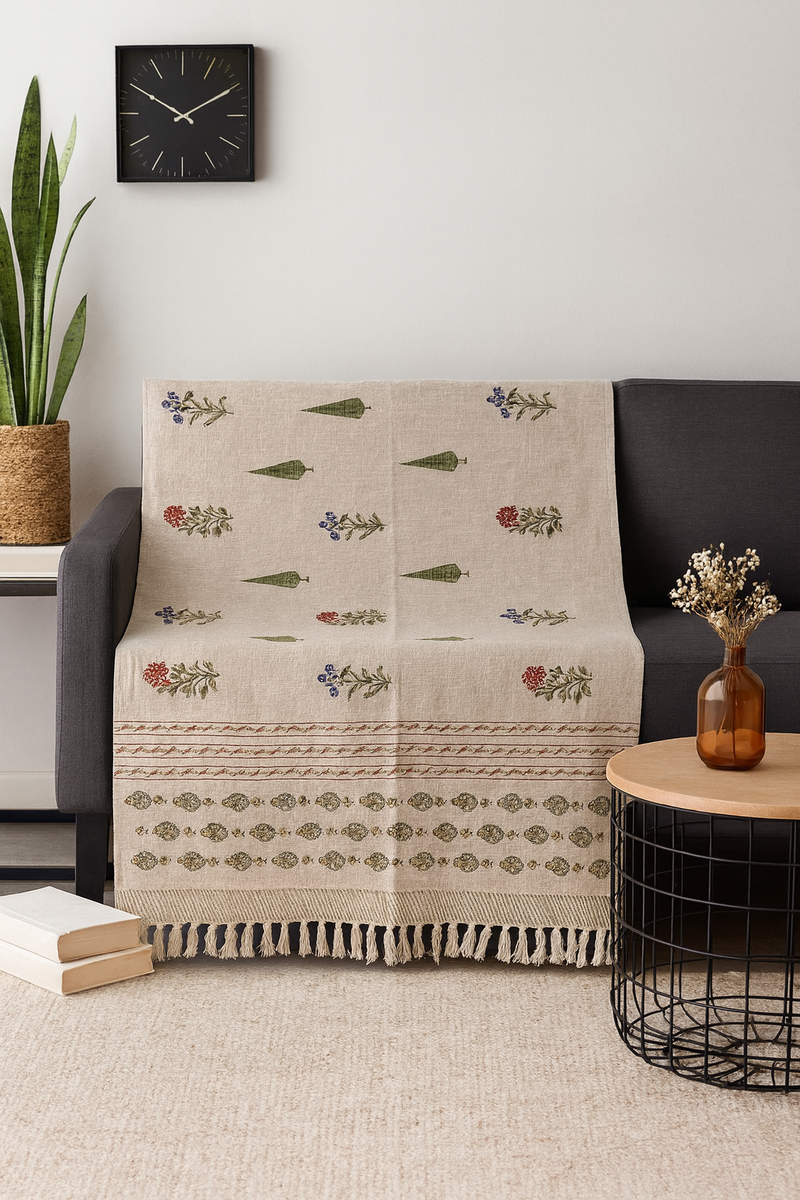 Gulaab Tassel Throw