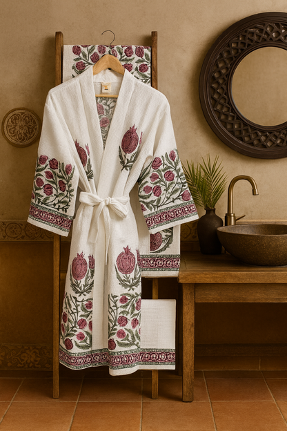 Anaar Bathrobe and Towel set