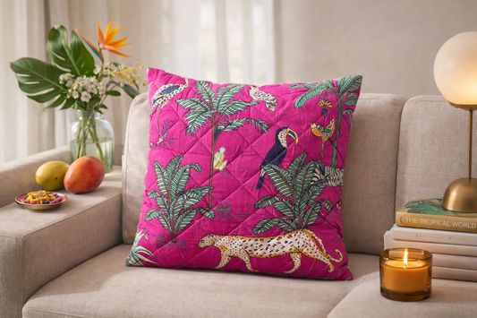 Pink Forest Cushion Cover