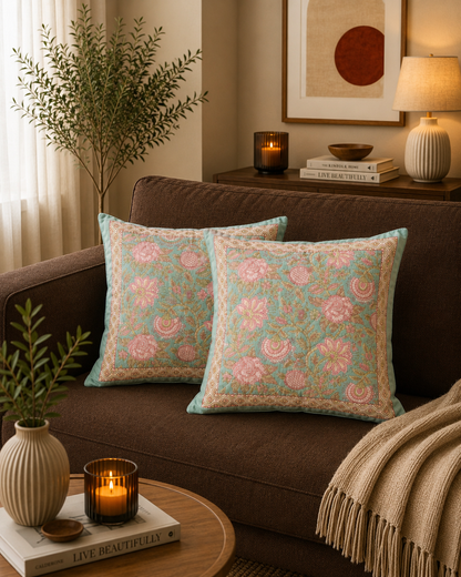 Kaliyon Ka Chaman Cotton Cushion Cover