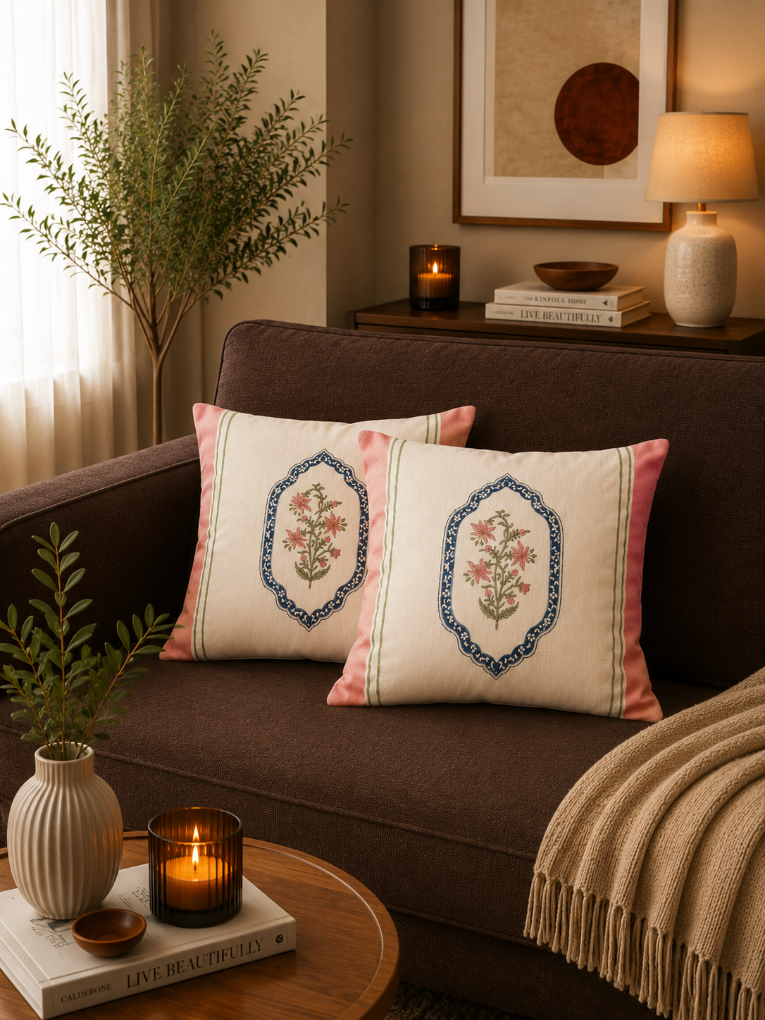 Jasmine Mirror Cushion Cover