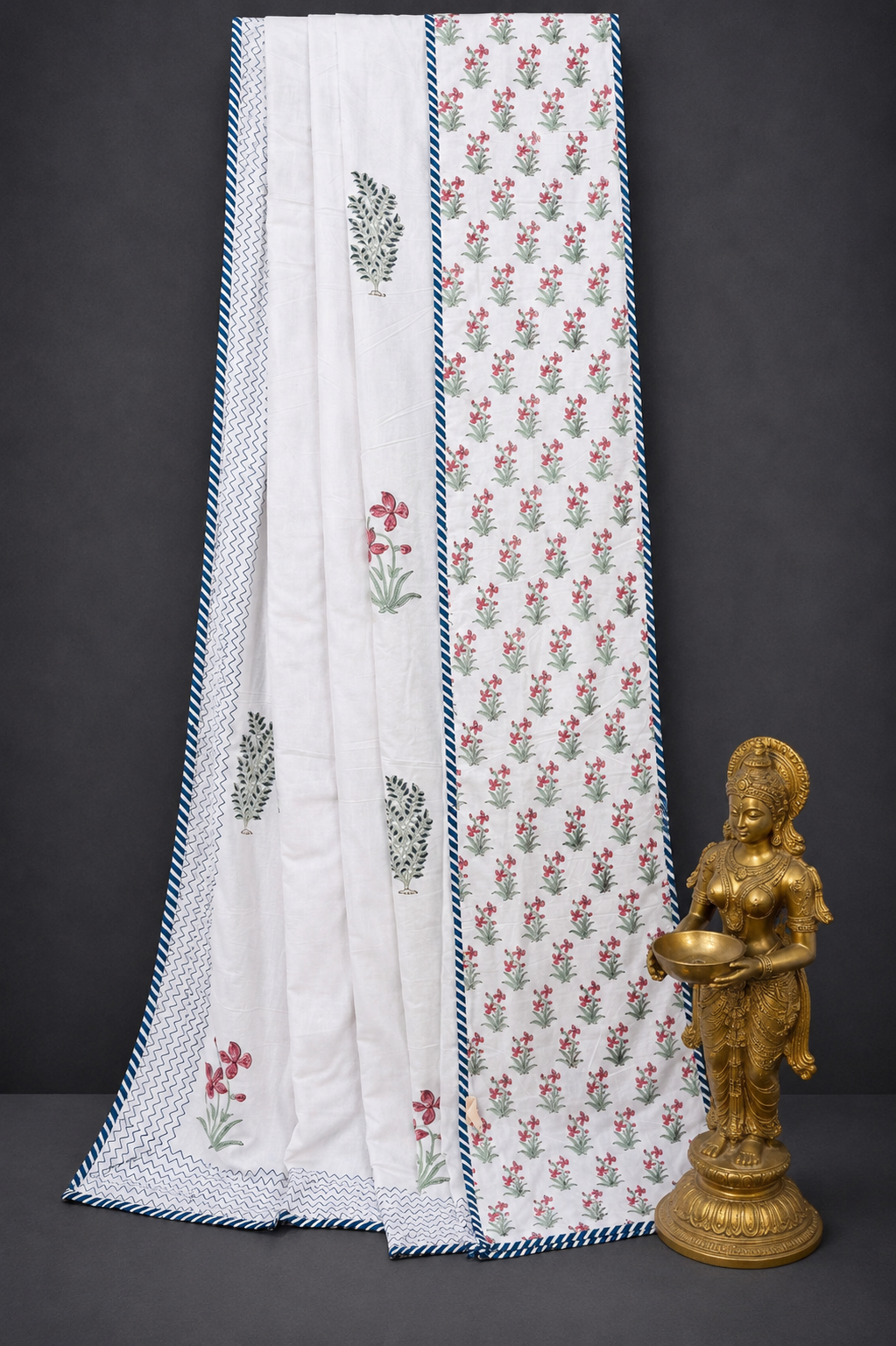 Organic Mulmul Cotton Dohar AC Blanket - Kaner Baugh