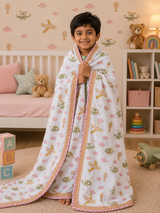 Kids Mulmul Dohar- Airways Pink
