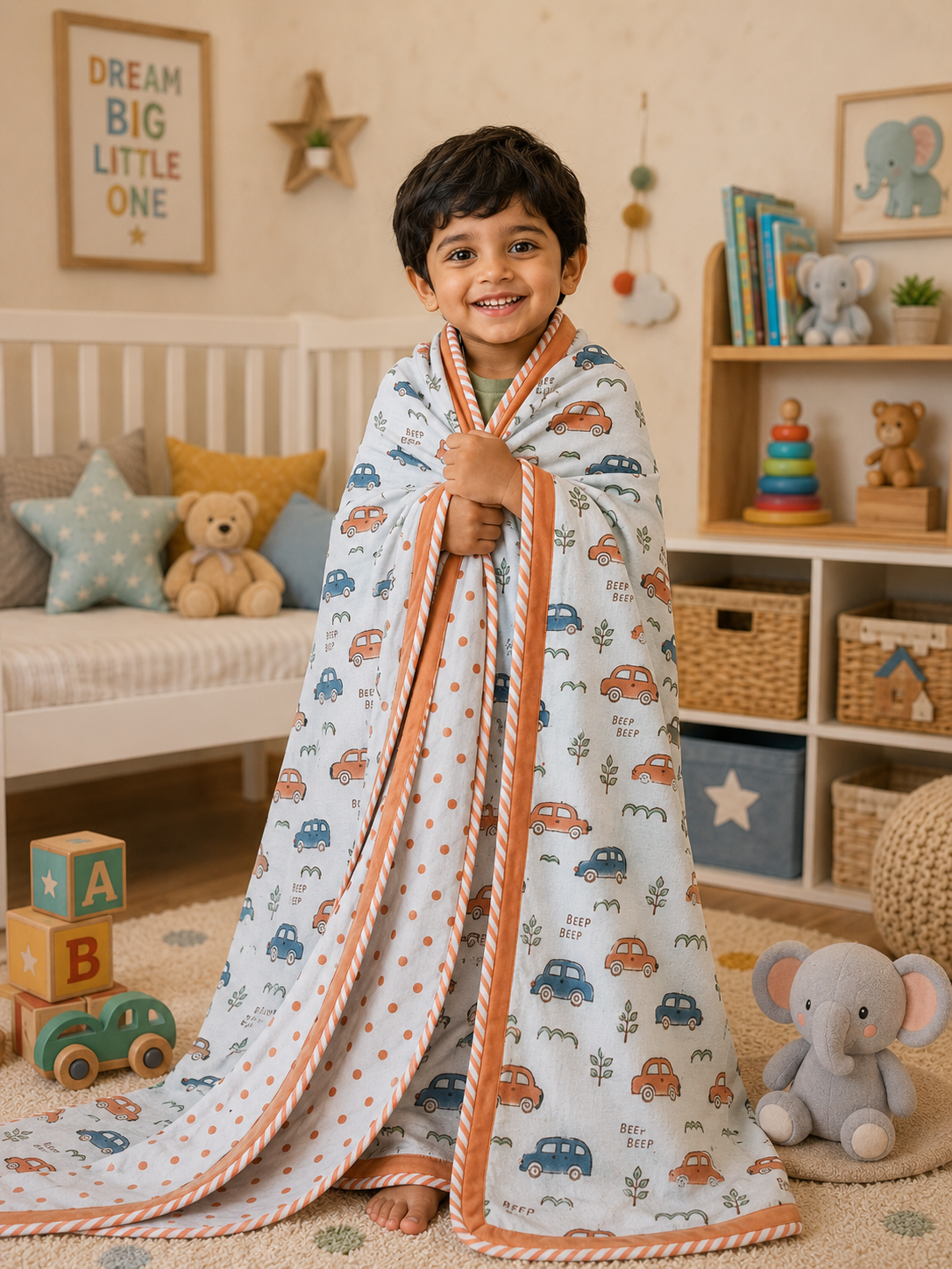 Kids Mulmul Dohar- Radways Peach