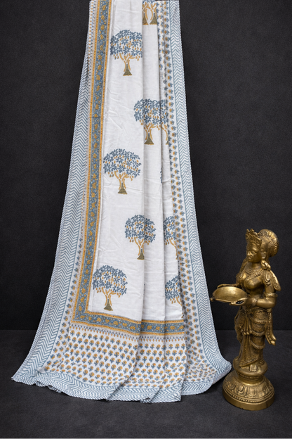 Organic Mulmul Cotton Dohar AC Blanket - Tree of Life