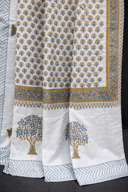 Organic Mulmul Cotton Dohar AC Blanket - Tree of Life
