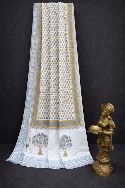 Organic Mulmul Cotton Dohar AC Blanket - Tree of Life