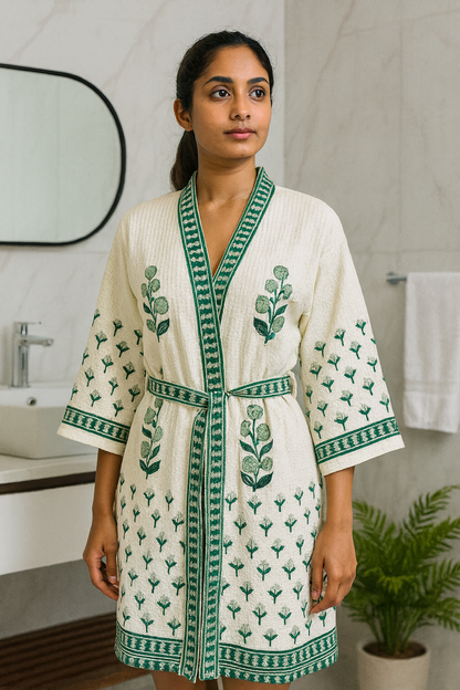 Rose Green Bathrobe