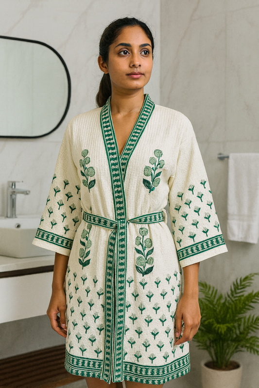 Rose Green Bathrobe