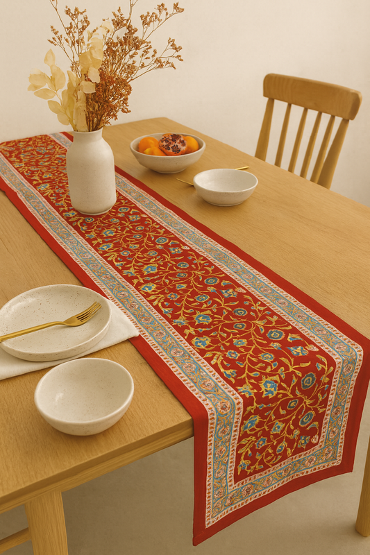 Shalimar Table Runner- Red