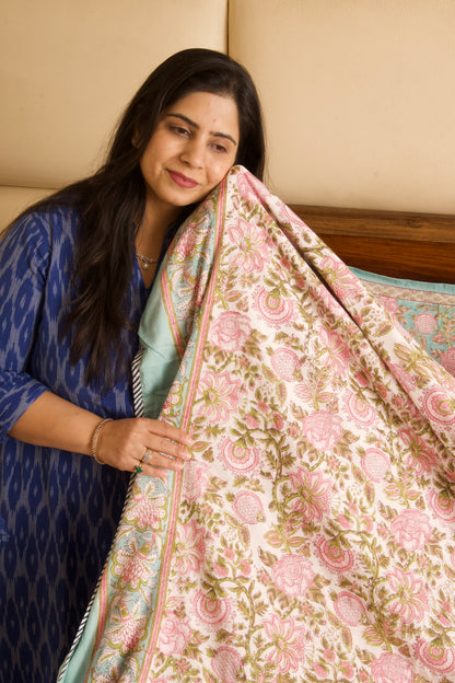 Organic Mulmul Cotton Dohar AC Blanket - Kaliyon Ka Chaman