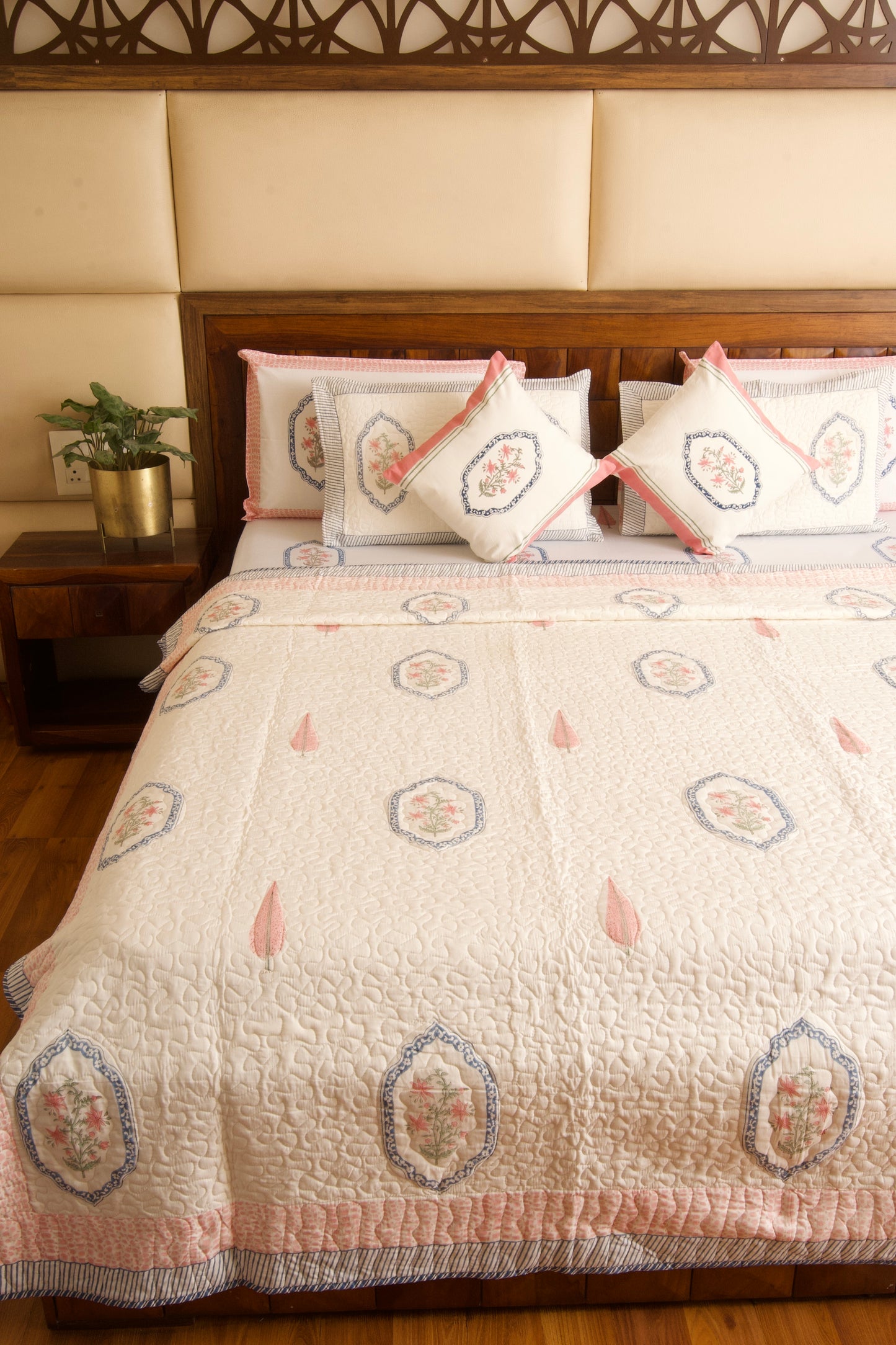 Jasmine Mirror Quilted Bedcover