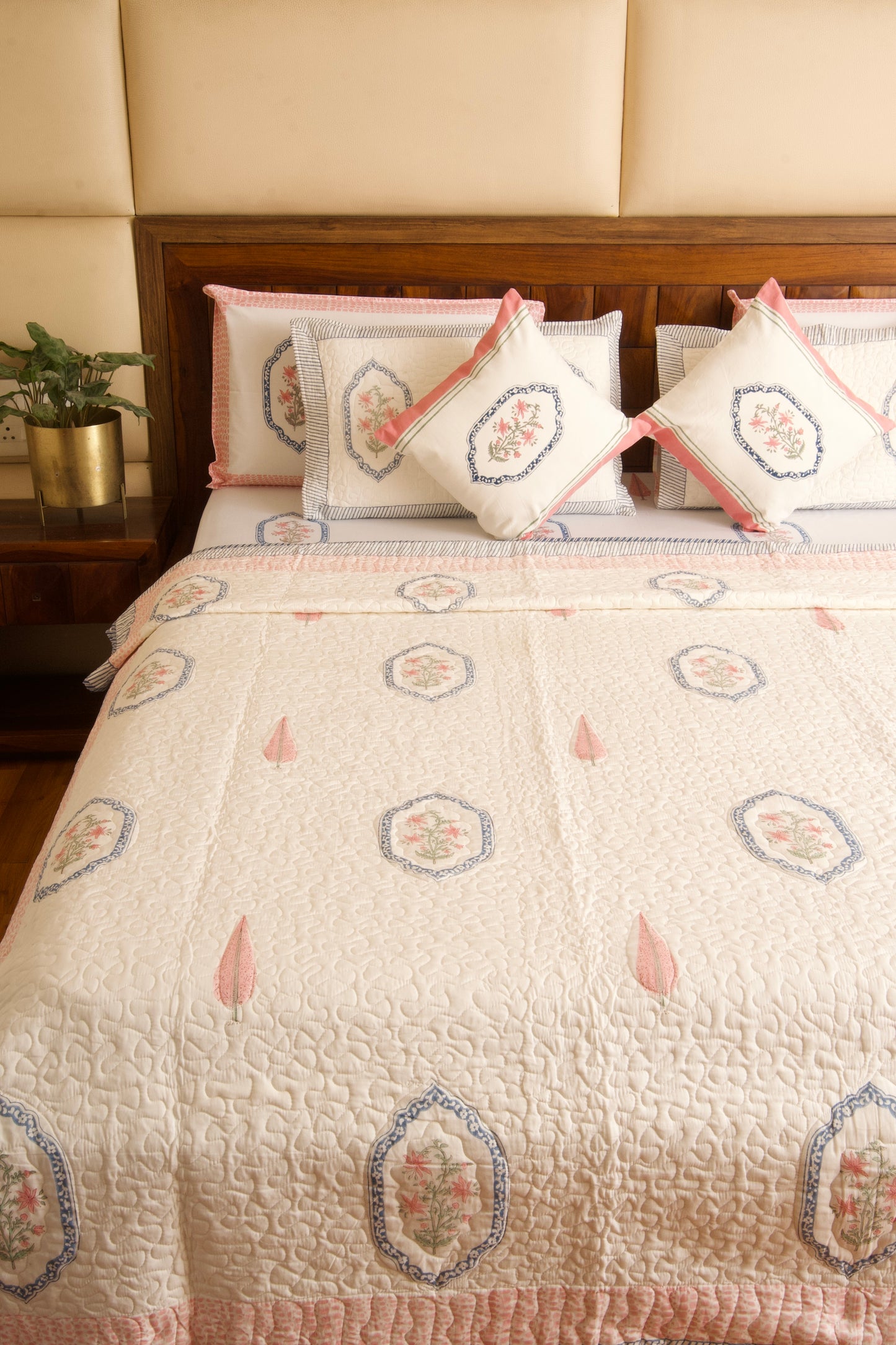Jasmine Mirror Quilted Bedcover