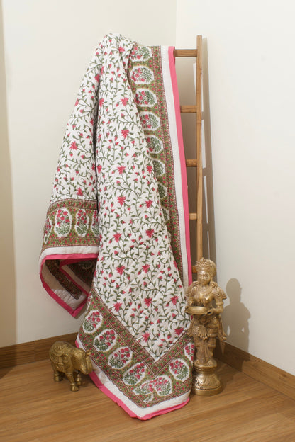 Rani Green Bagh Reversible Mulmul Cotton Quilt