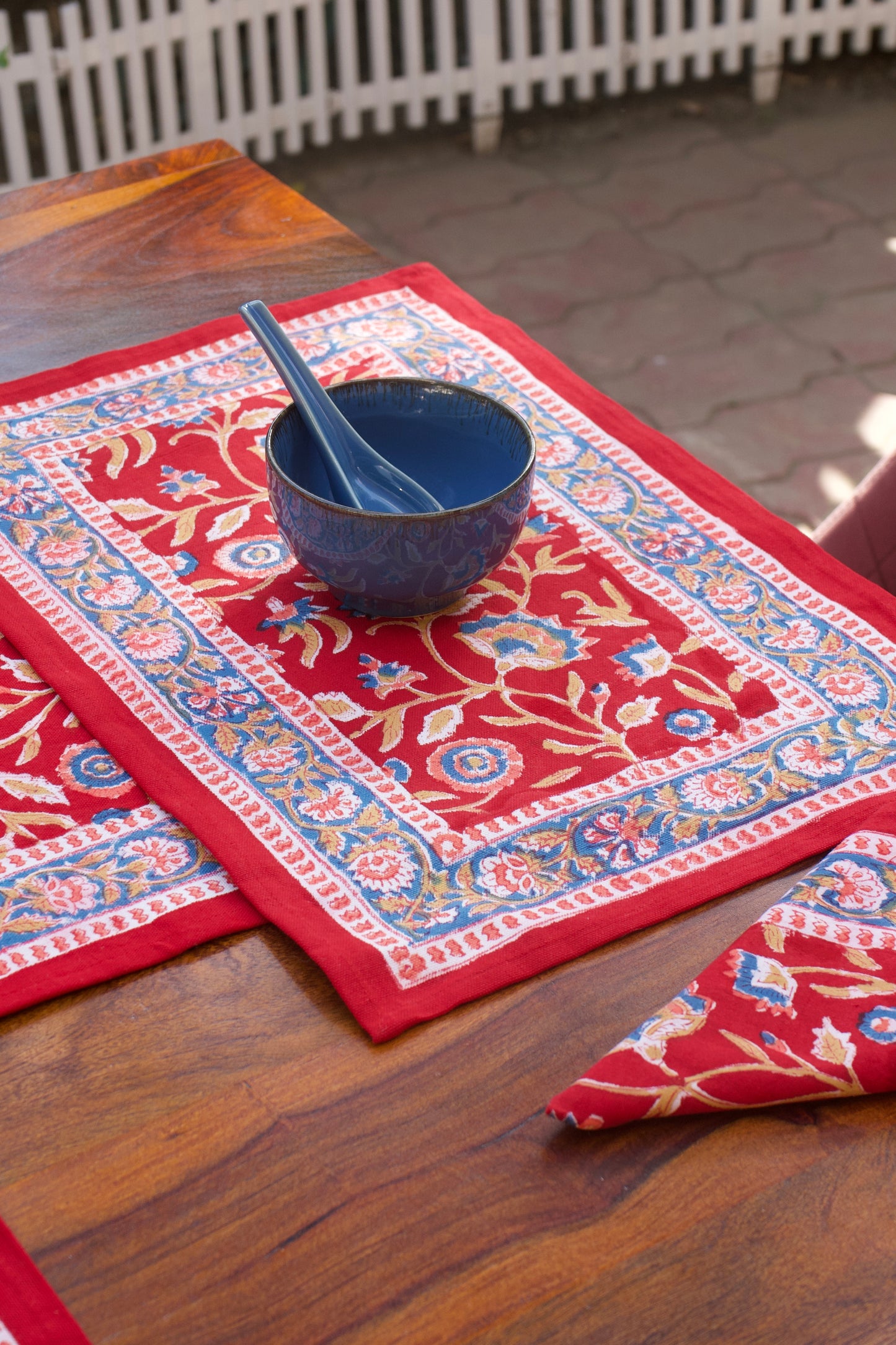 Shalimar Table Runner- Red